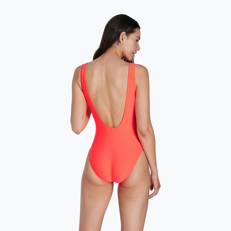 Dámské jednodílné plavky Speedo Logo Deep U-Back červené 68-12369 7