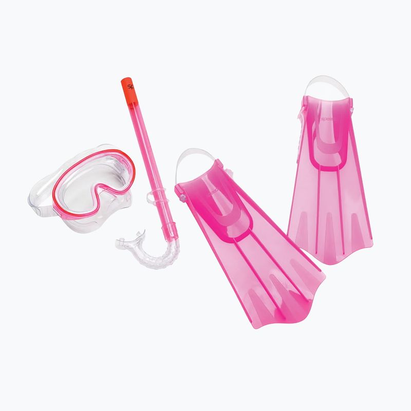Dětská sada na šnorchlování Speedo Aqua Quest Set pink frost