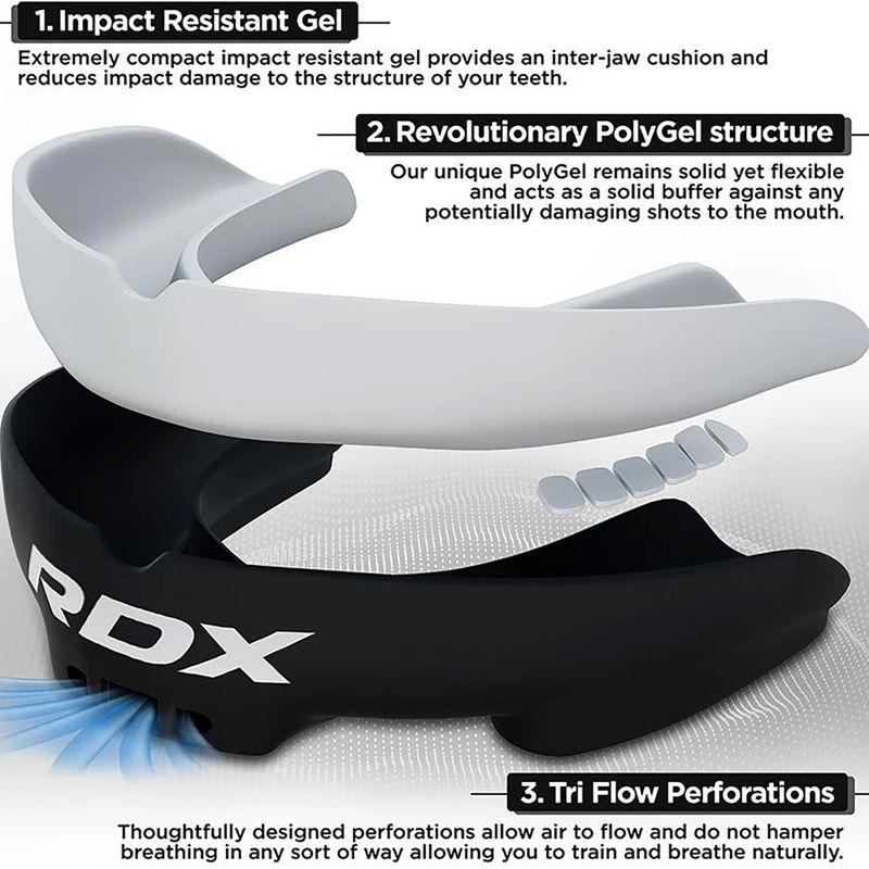 Dětský chránič dásní RDX Mouth Junior black/white 2