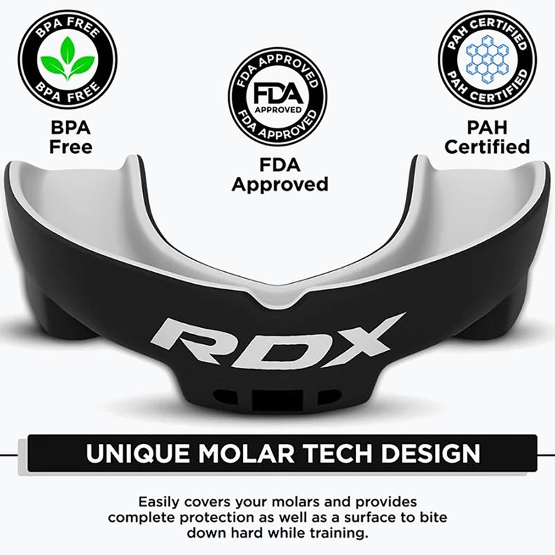 Dětský chránič dásní RDX Mouth Junior black/white 3