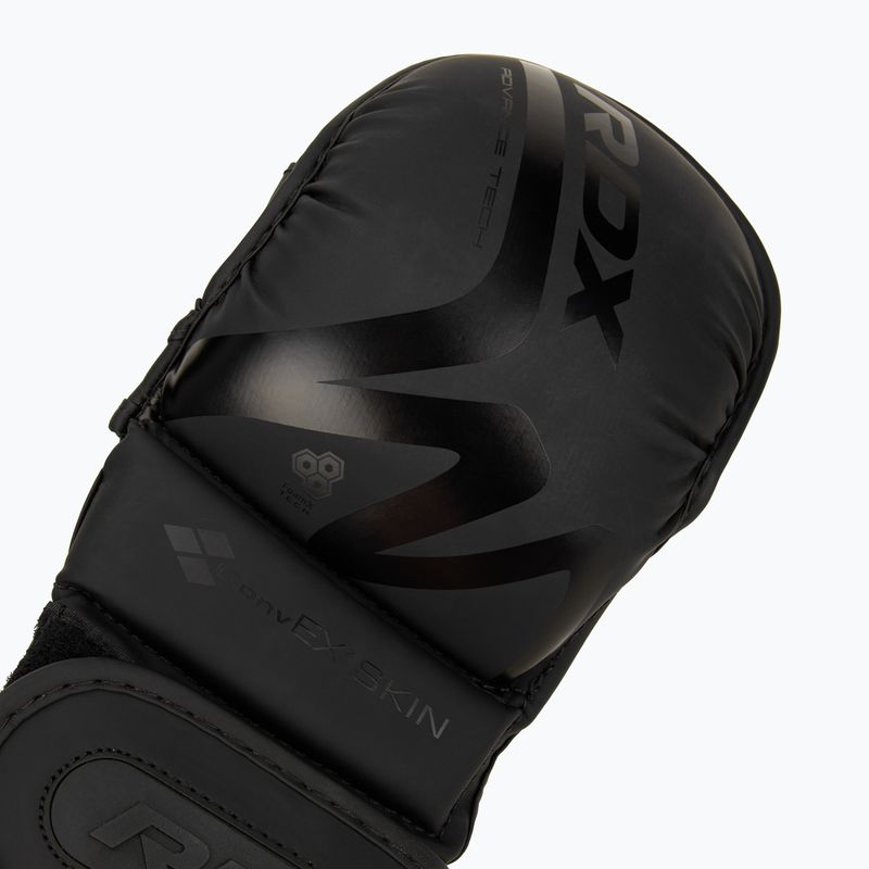 Grapplingové rukavice RDX T15 Noir Hybrid matte black 6