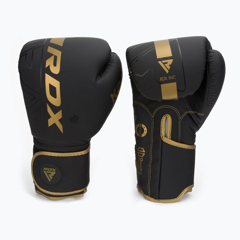 Boxerské rukavice RDX F6 černo-zlate BGR-F6MGL
