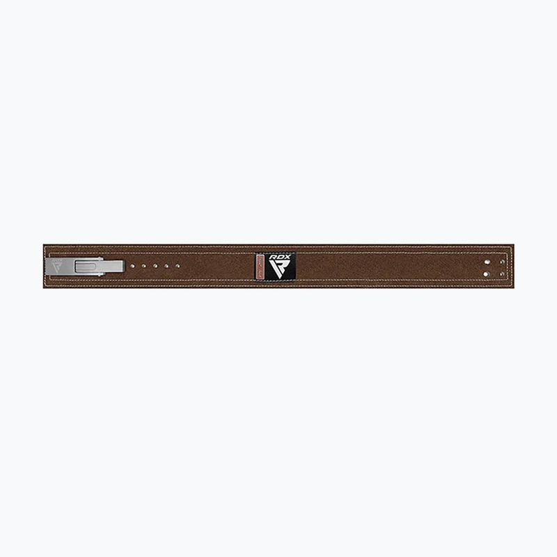 Vzpěračský opasek RDX Pro Liver Buckle Lth brown 4