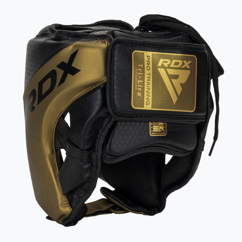 Boxerská přilba RDX L1 Mark Pro Cheek Training Head Guard golden 3