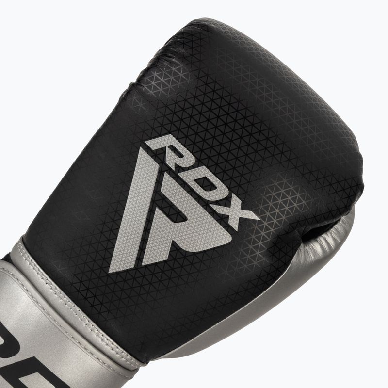 Boxerské rukavice RDX L2 Mark Pro Sparring Boxing Hook & Loop silver 5