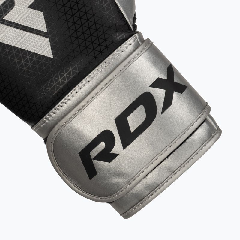 Boxerské rukavice RDX L2 Mark Pro Sparring Boxing Hook & Loop silver 6