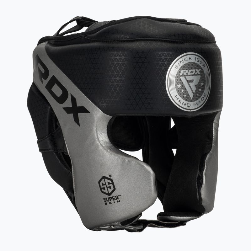 Boxerská přilba RDX L1 Mark Pro Cheek Boxing Training Head Guard silver