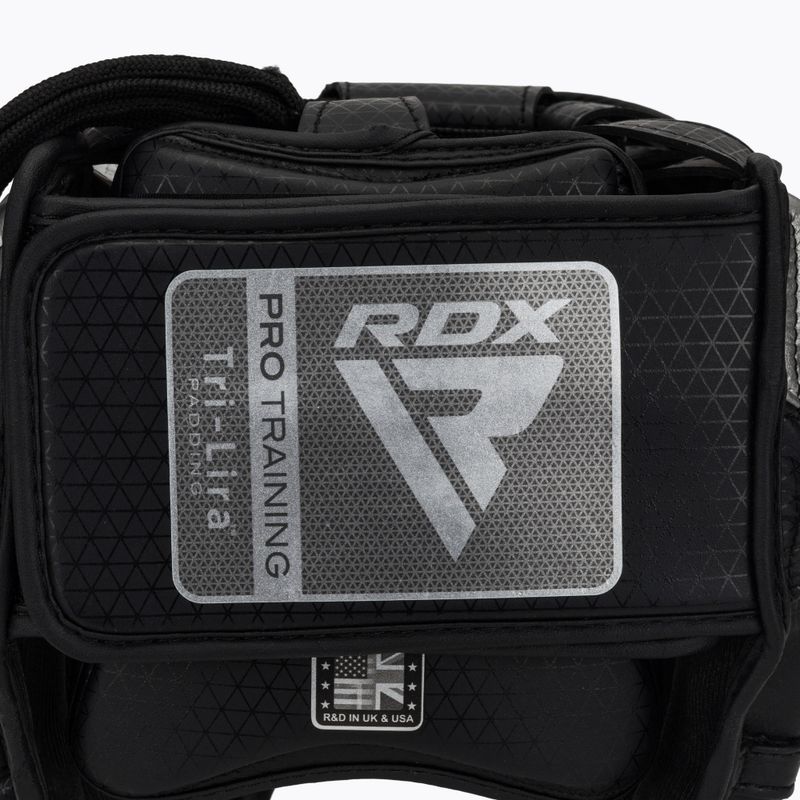 Boxerská přilba RDX L1 Mark Pro Cheek Boxing Training Head Guard silver 5