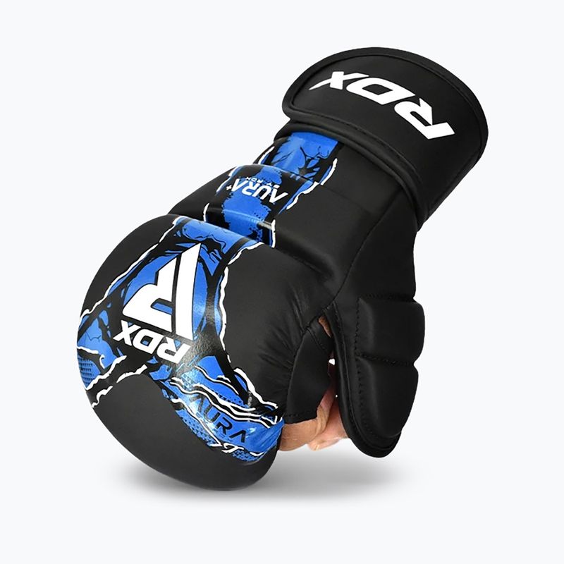 MMA rukavice RDX Grappling Shooter New Aura F17 black/blue 2