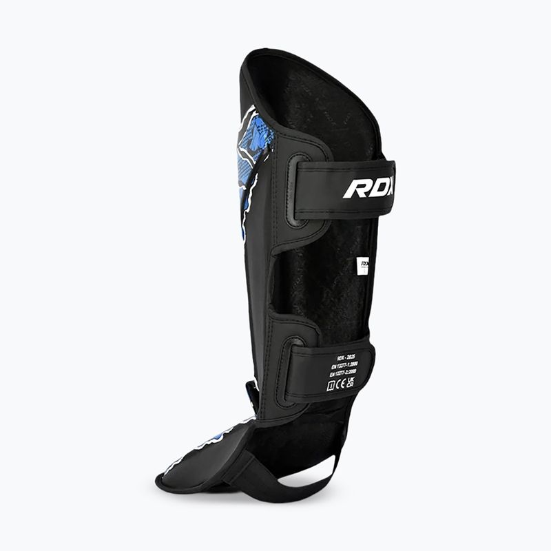 Chrániče holení a chodidel RDX Instep New Aura F17 Shin black/blue 5