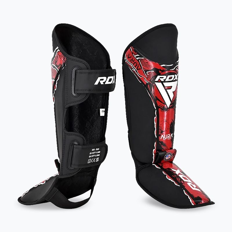 Chrániče holení a chodidel RDX Instep New Aura F17 Shin black/red 2
