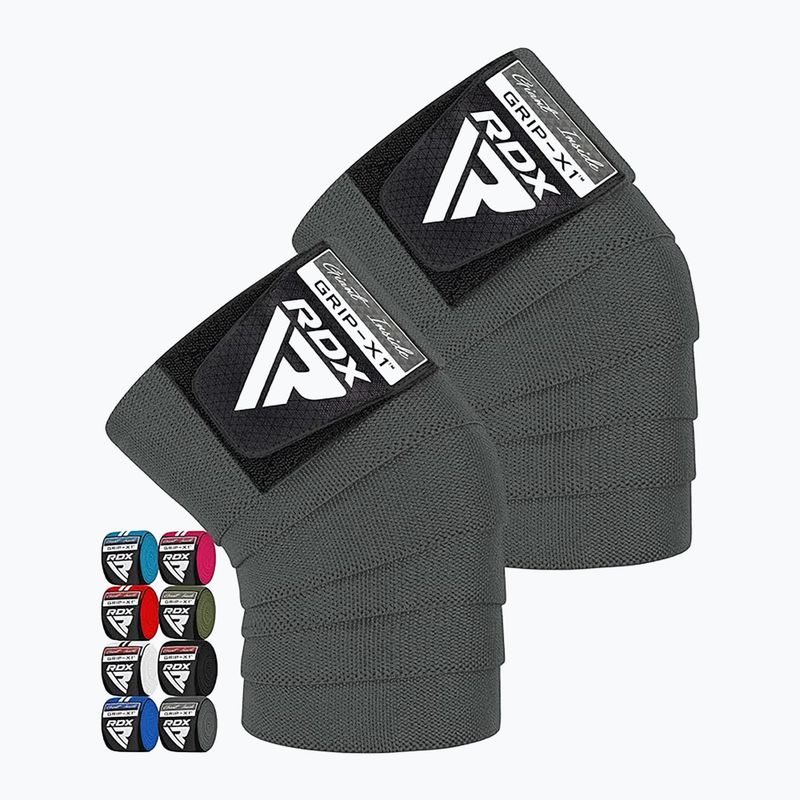 Bandáže na kolena RDX Compression Elasticated Knee Wrap grey 2