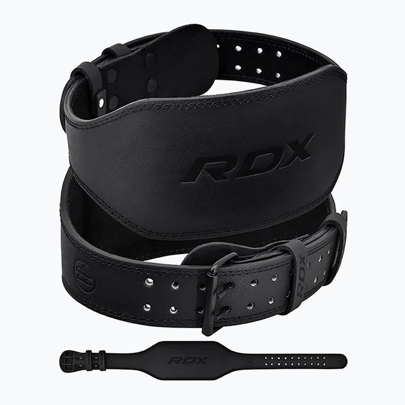 Vzpěračský opasek RDX  6" Leather black 2