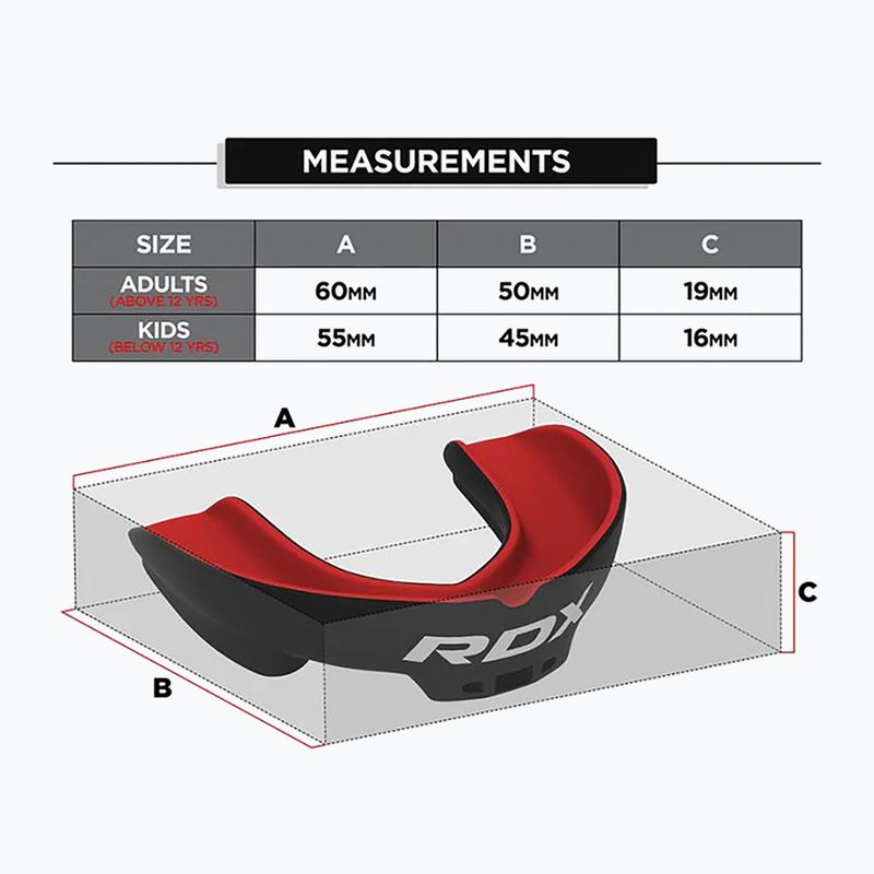Chránič zubů RDX Mouth Guard red/black 4