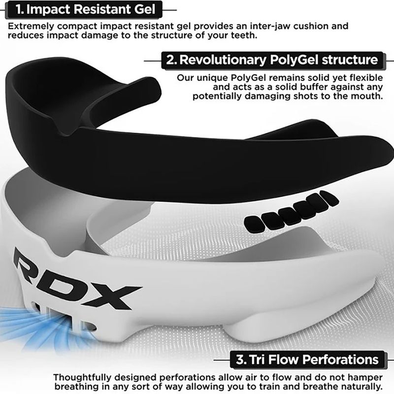 Dětský chránič dásní RDX Mouth Junior white/black 2