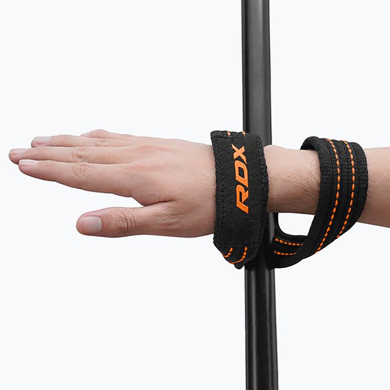 Trhačky RDX Weight Lifting 8 Figure Strap orange 3