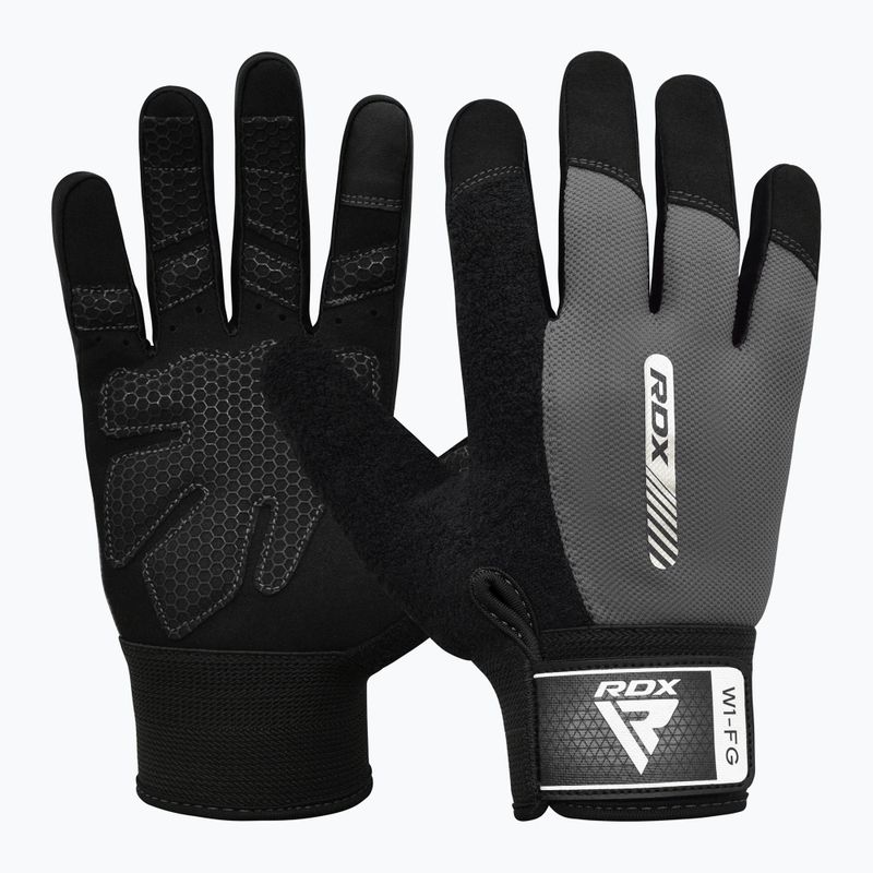 Tréninkové rukavice RDX W1F Full Finger full grey