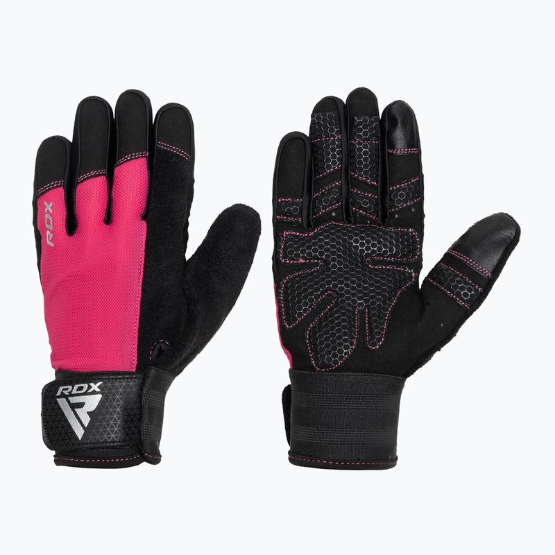 Tréninkové rukavice RDX W1F Full Finger pink