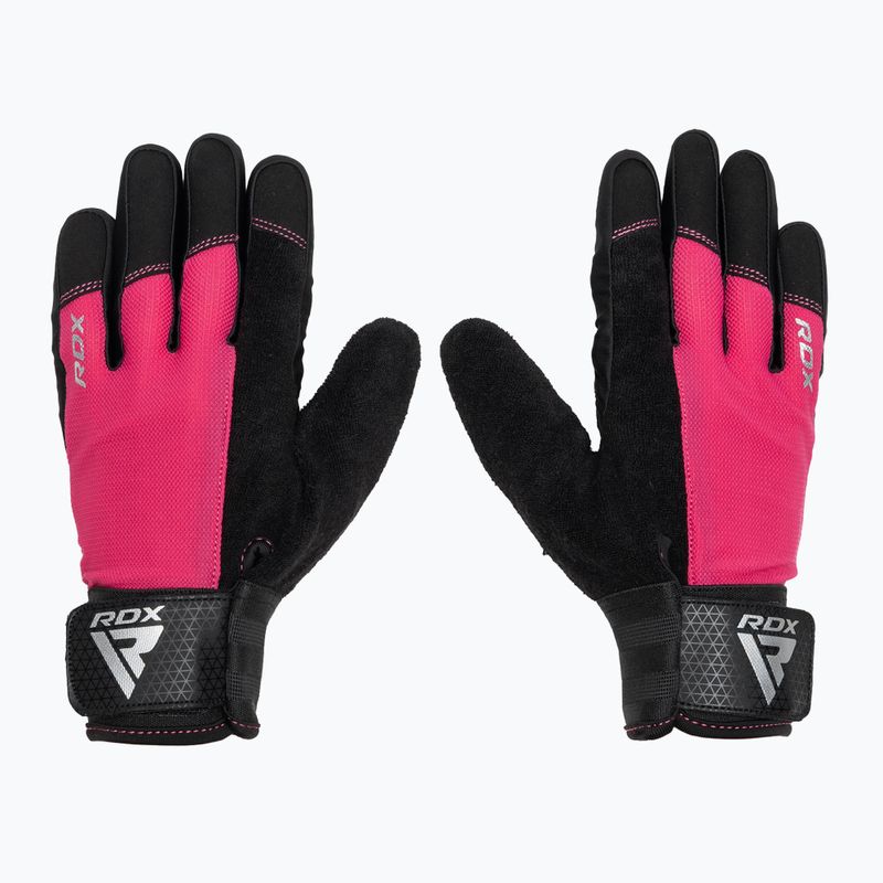 Tréninkové rukavice RDX W1F Full Finger pink 2