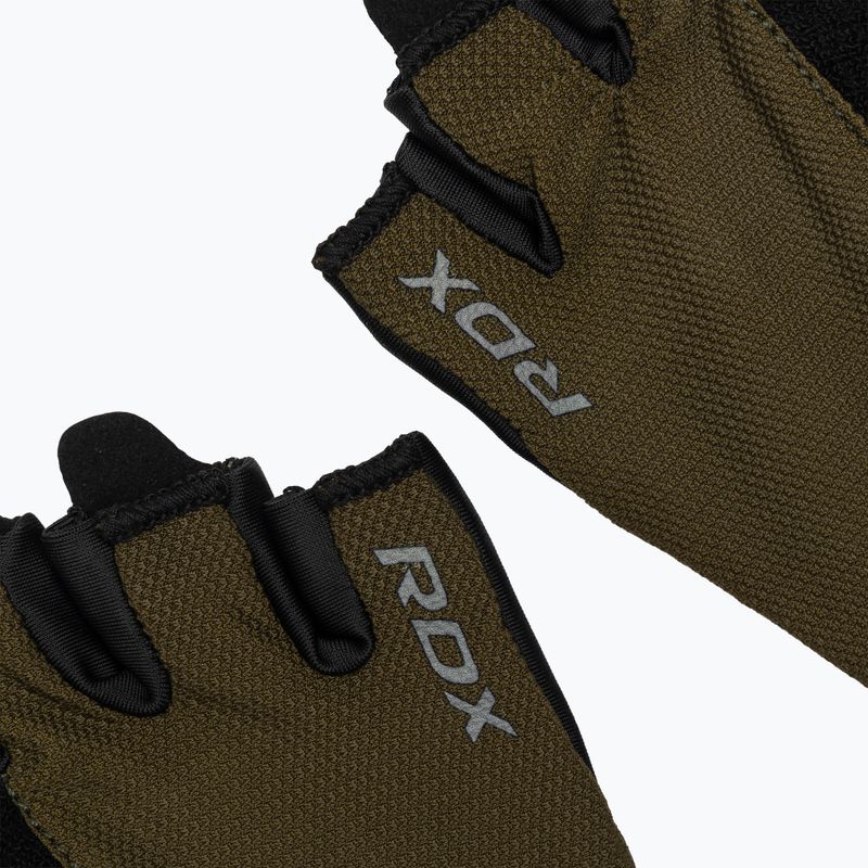 Rukavice RDX W1H Gym Workout army green 6
