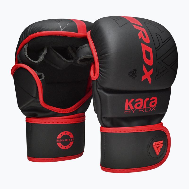 Boxerské rukavice RDX F6 Shooter Grappling red 2