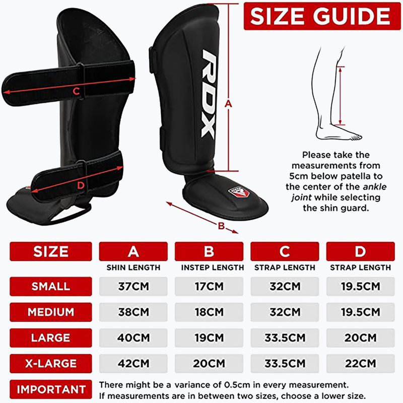 Chrániče holení a nártů RDX T1 Shin Instep Guards red/white 8