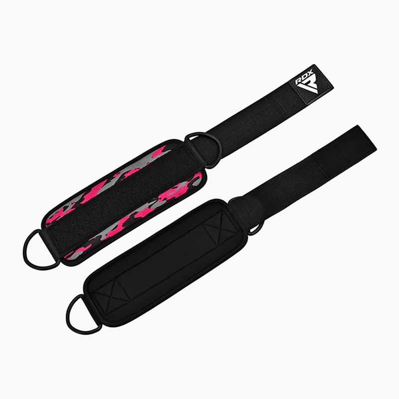 Popruhy s háky kotníkové RDX A4 Ankle Straps For Gym Cable Machine pink 5