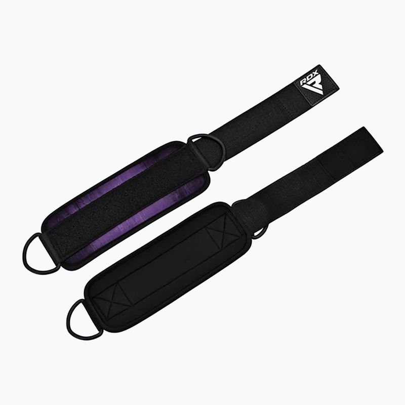 Popruhy s háky kotníkové RDX A4 Ankle Straps For Gym Cable Machine purple 5