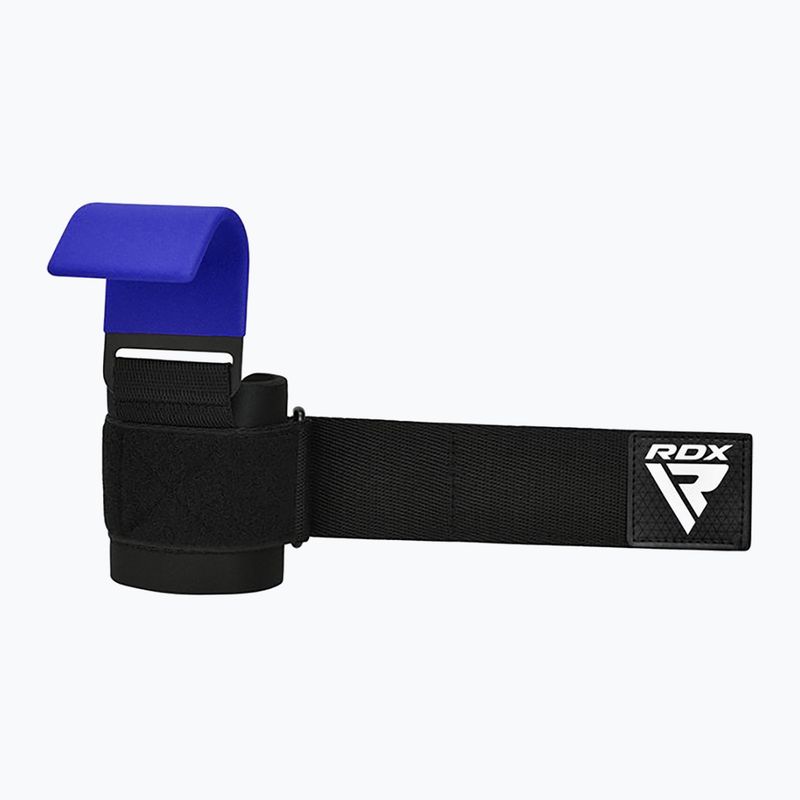 Popruhy s háky na zápěstí RRDX W5 Weight Lifting Hook Strap blue 4