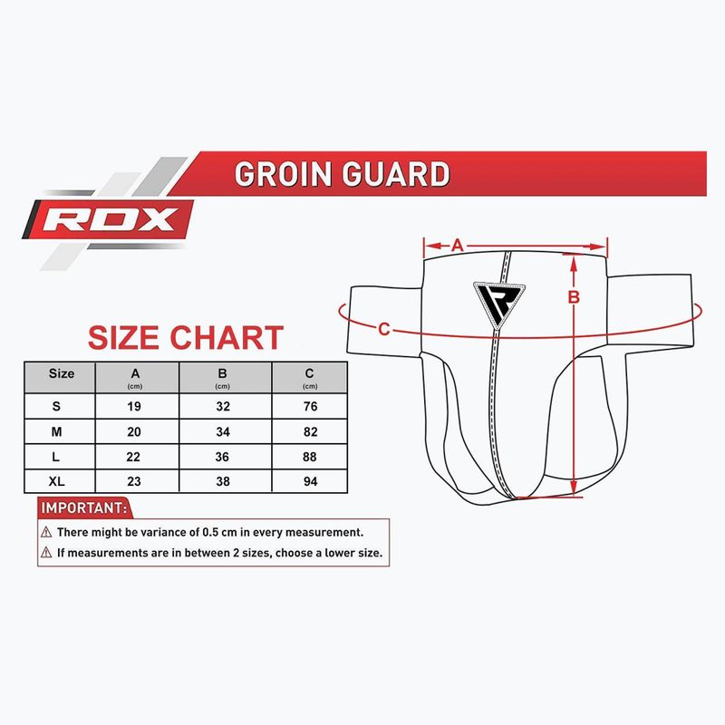 Pánský chránič třísel RDX R1 Martial Arts Groin Guard red/black 5