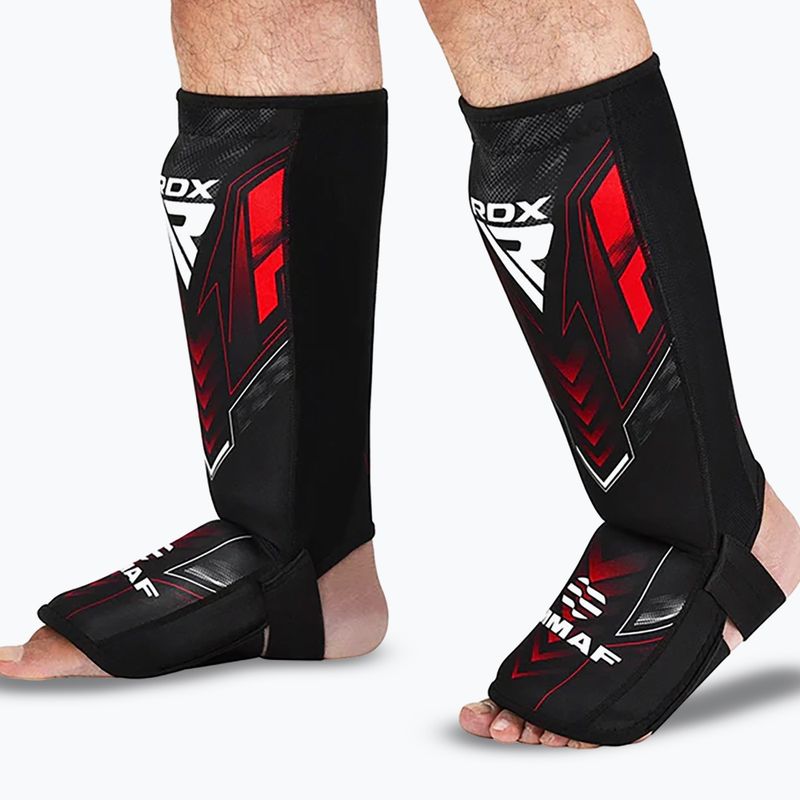 Chrániče holení a nártů RDX IMMAF Approved Neoprene Shin Instep red 7