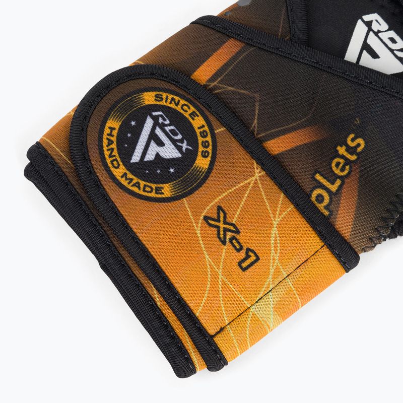 Tréninkové rukavice RDX Weight Lifting X1 Long Strap černo-žluté WGN-X1Y 4
