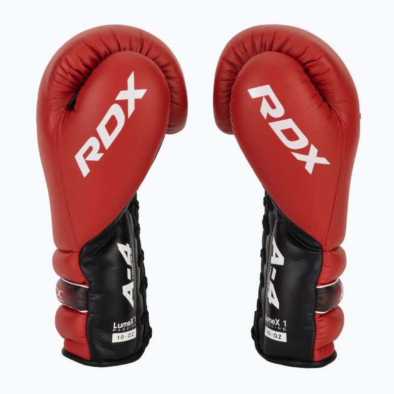 Boxerské rukavice RDX Apex Lace Up Training Sparring Boxing red 4