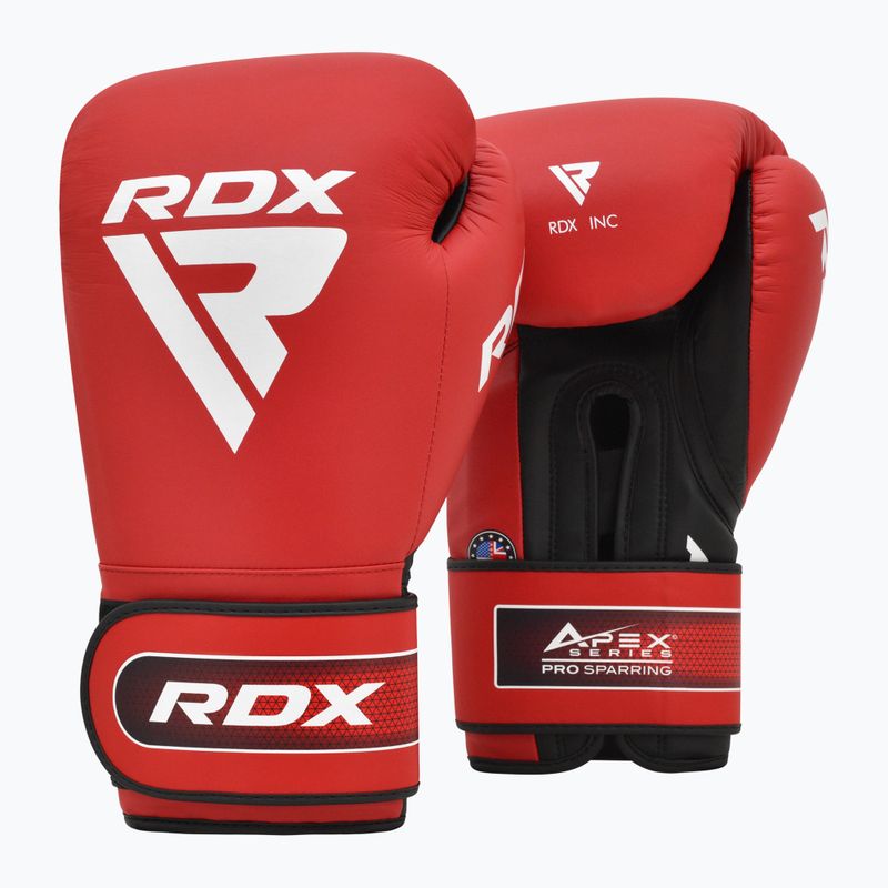 Boxerské rukavice  RDX Apex Sparring Training Boxing Hook & Loop red