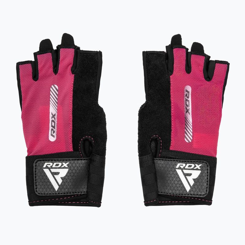 Trekingové rukavice RDX Gym Workout Gloves W1 pink 2