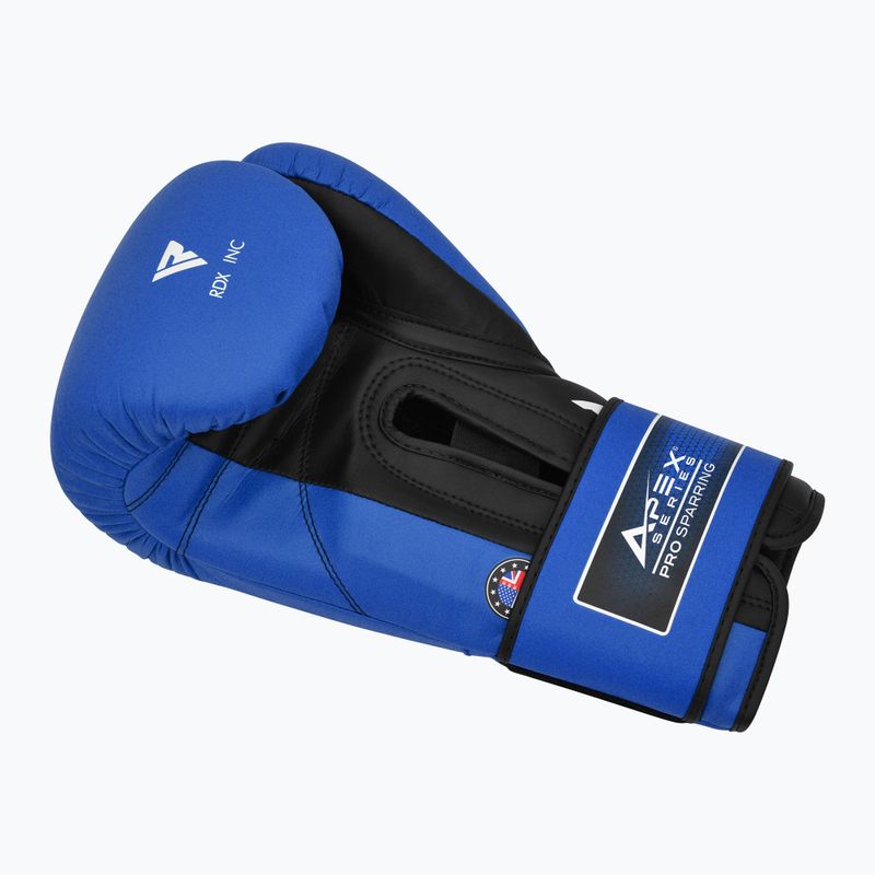 Boxerské rukavice  RDX Apex Sparring Training Boxing Hook & Loop blue 4