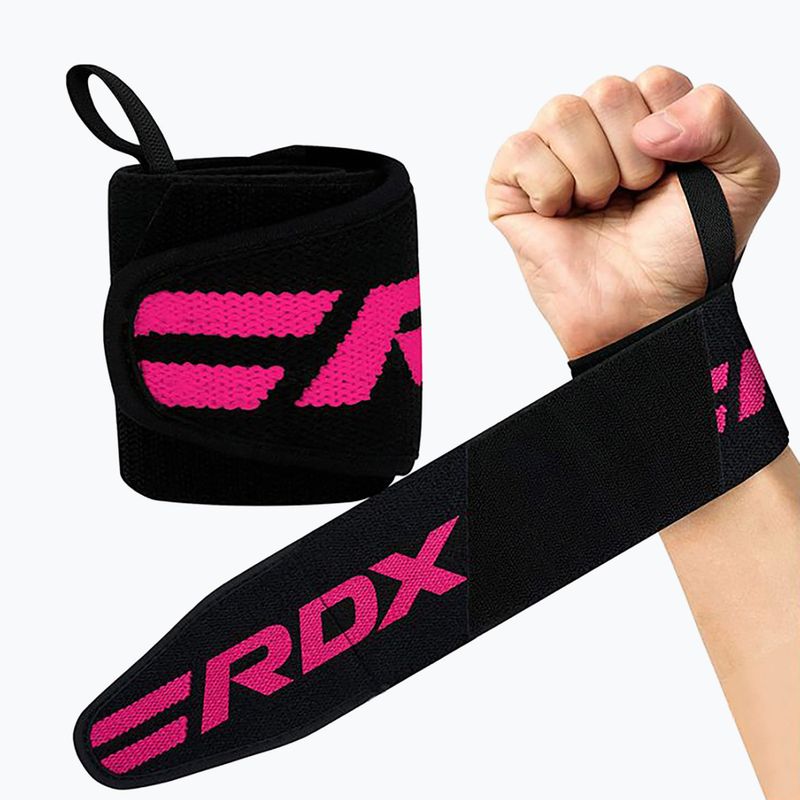 Bandáže na zápěstí RDX Gym Wrist Wrap pink 5