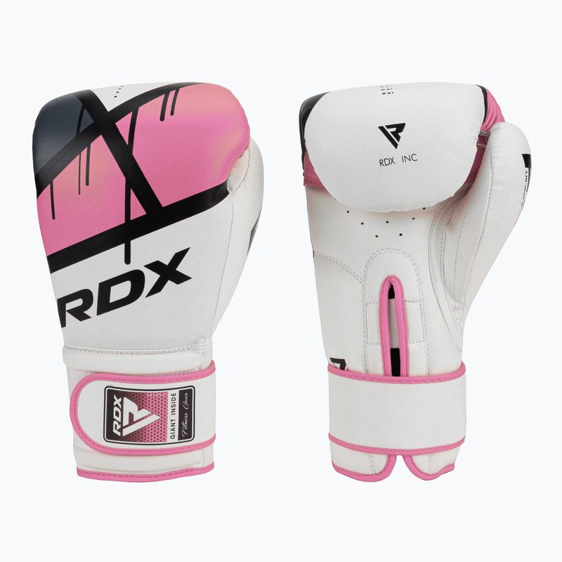 Dámské boxerské rukavice RDX BGR-F7 bílo-růžové BGR-F7P