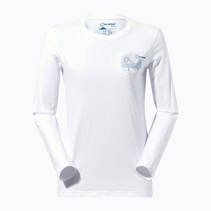 Dámské tričko longsleeve  Berghaus Linear Landscape pure white 8
