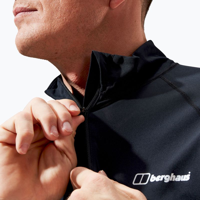 Pánské tričko Berghaus Trailblaze Tech Tee black/black s dlouhým rukávem 5