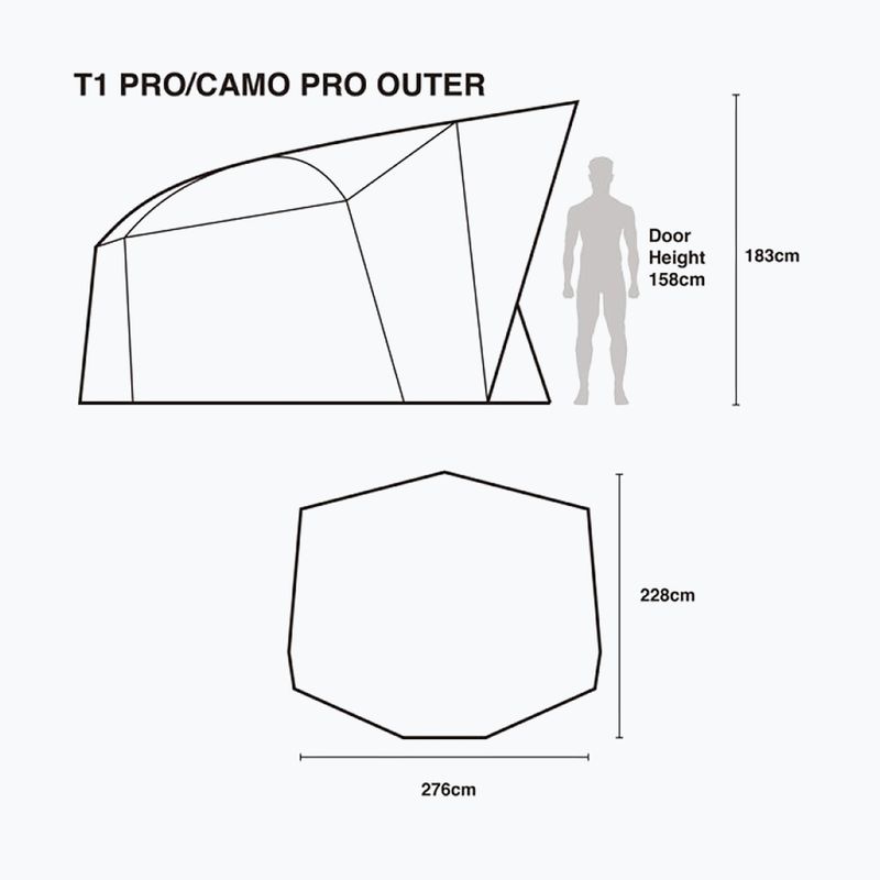 Rybářský stan Nash Tackle Titan T1 Camo Pro 7