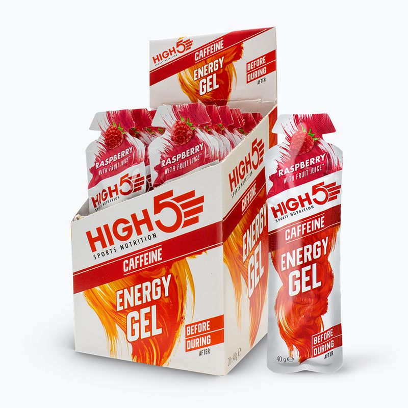 Energetický gel HIGH5 Energy Caffeine 40 g faspberry