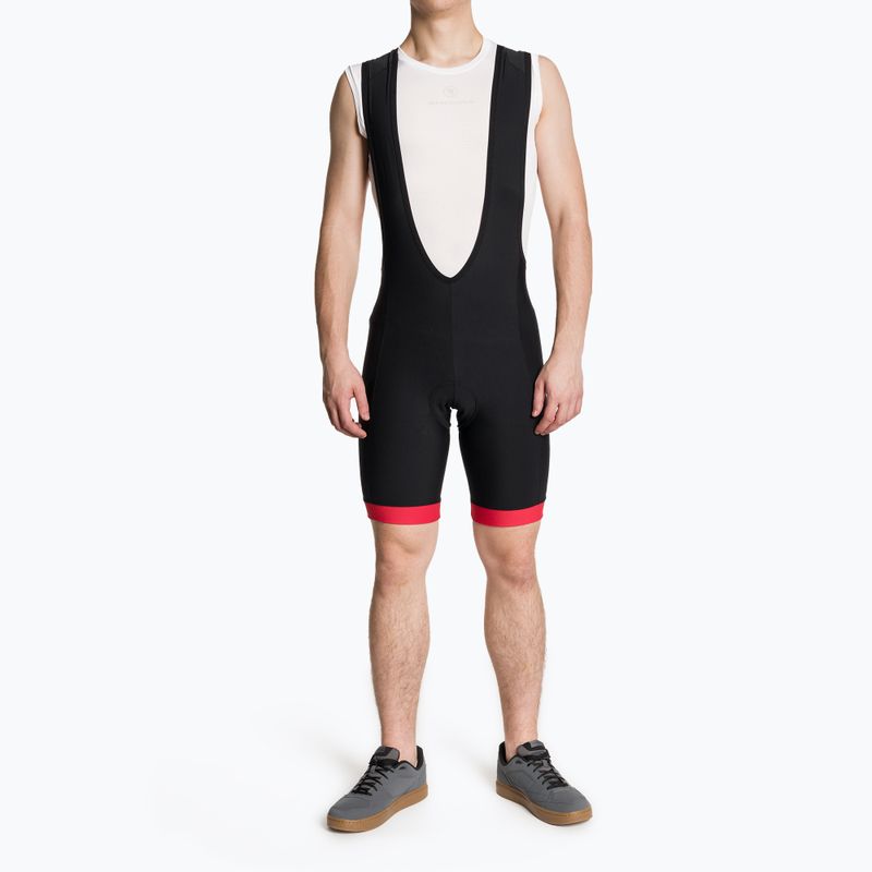 Pánské cyklistické šortky Endura Xtract Gel II Bibshort red