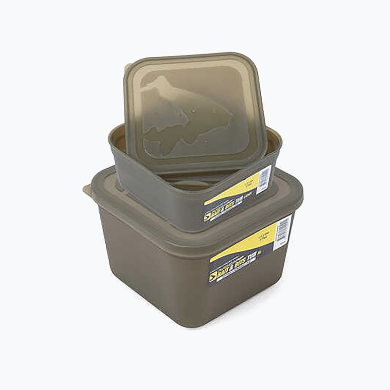 Avid Carp Bait Tub Deep Size With Lid & Divder green AVBT/01 3