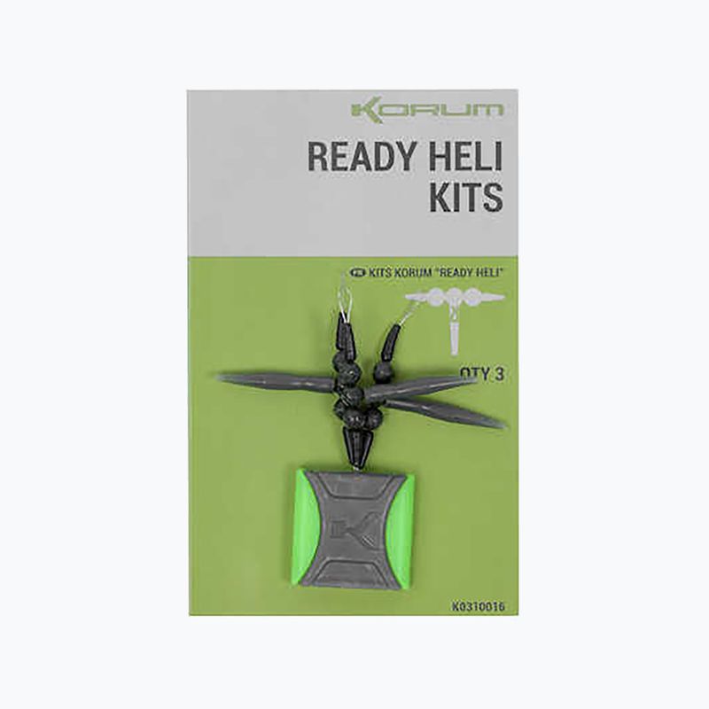 Korum Ready Heli 3dílná sada rybářských vrtulníků černá K0310016