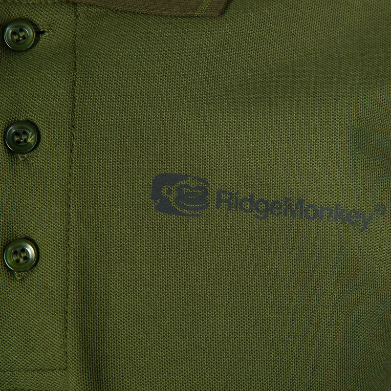 RidgeMonkey Apearel Dropback Polo Shirt zelená RM266 3
