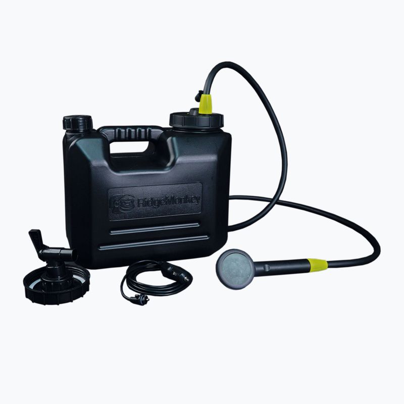 RidgeMonkey Outdoor Power Shower Full Kit kempinková sprcha s kanystrem černá RM OPWS FK