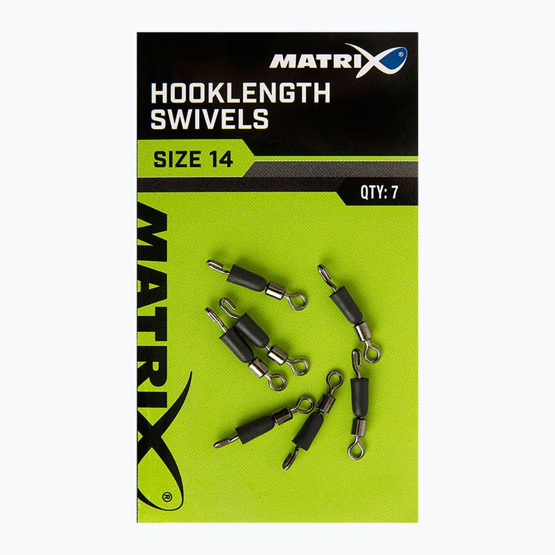 Feederové konektory Matrix Hooklength Swivels Velikost 7 ks stříbrná GAC365