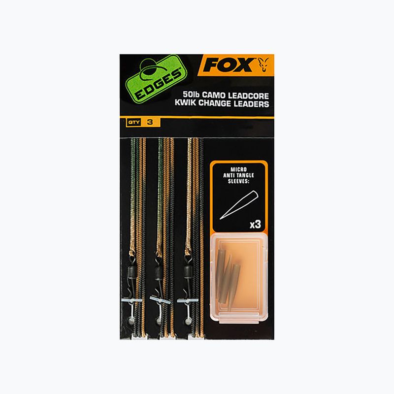 Kaprařský návazec Fox Edges Ready Tied Camo Leadcore Leaders camo CAC756