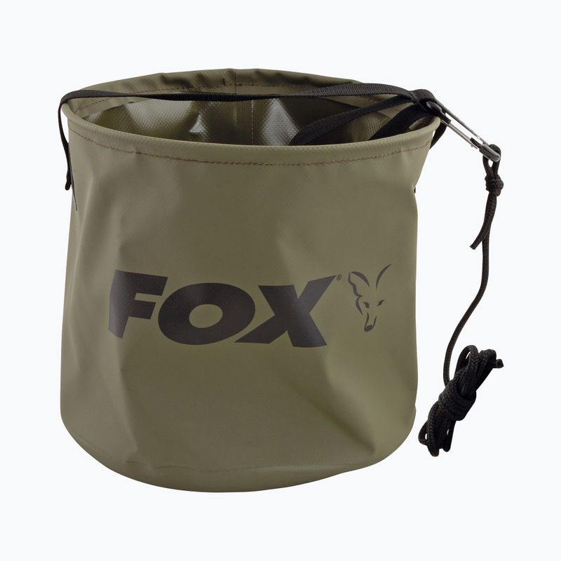 Skládací velké vědro na vodu Fox včetně lana / klipu zelené CCC049